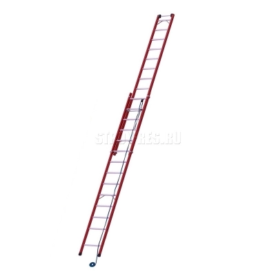 Лестница двухсекционная металлопластиковая с тросом Z600 8,29