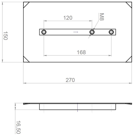 Комплект лопастей для двухроторной затирочн. маш. GROST - 150x270 мм (4шт.)
