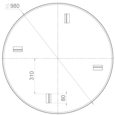 Затирочный диск GROST d-980 мм