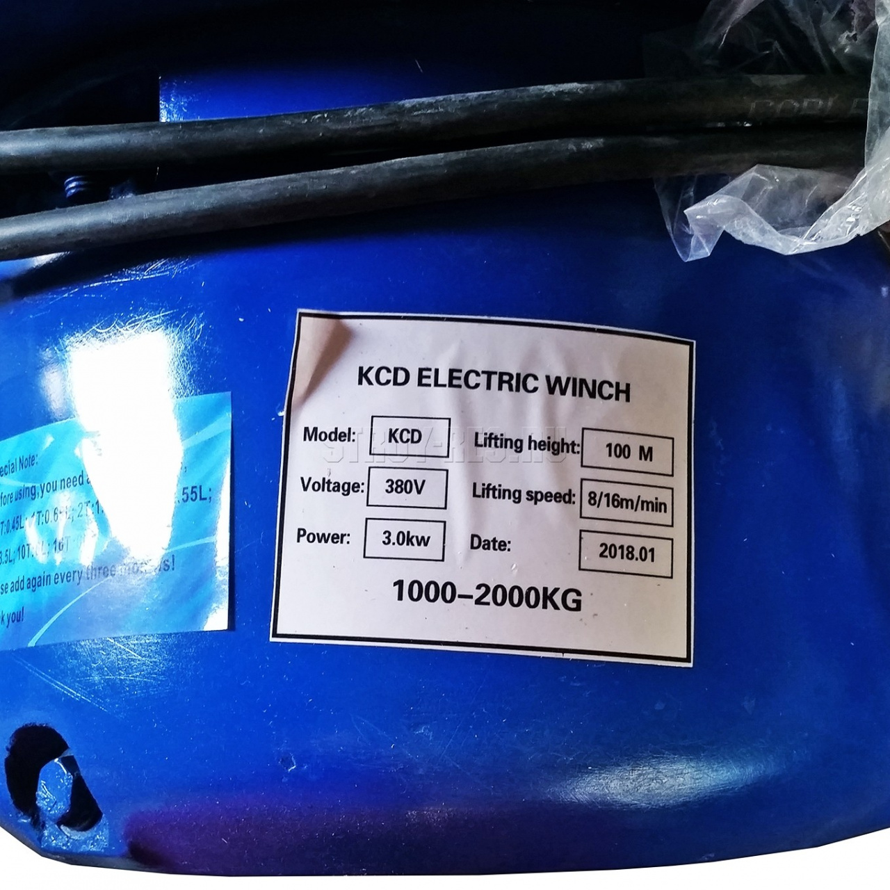 Лебедка электрическая KCD1000 1000кг 100м 380В